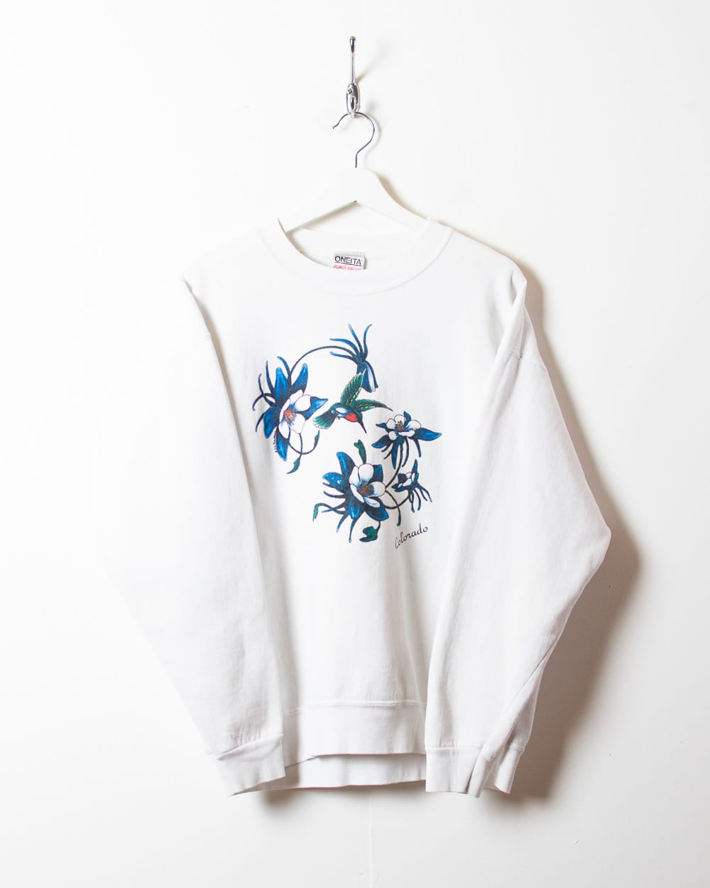 White Colorado Floral Sweatshirt - Medium