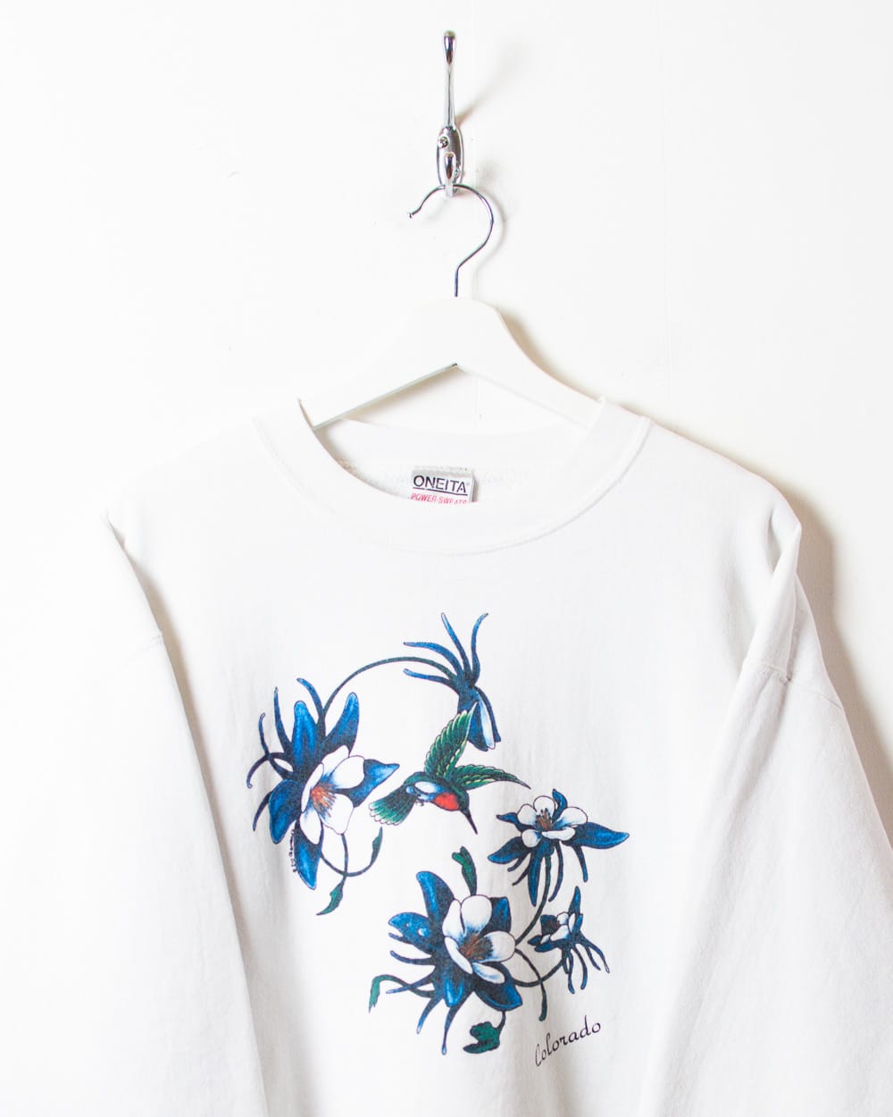 White Colorado Floral Sweatshirt - Medium