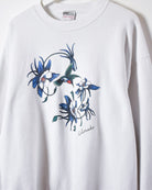 White Colorado Floral Sweatshirt - Medium