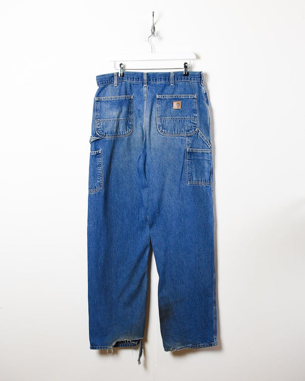Carhartt Worn Carpenter Jeans - W34 L32 - Domno Vintage 