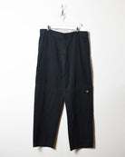 Black Dickies Loose Fit Double Knee Trousers - W38 L33