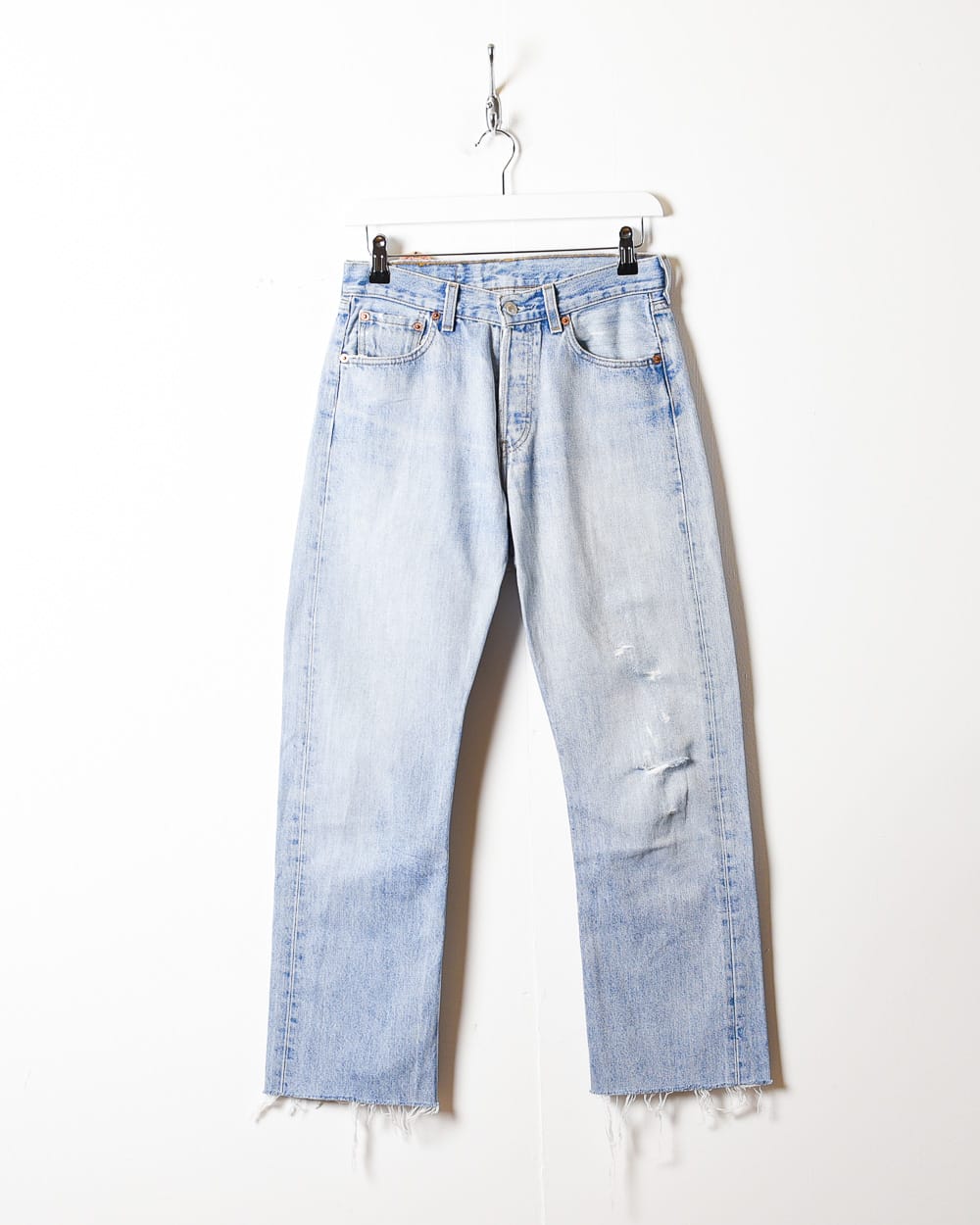 Blue Levi's Raw Hem 501 Jeans - W28 L26