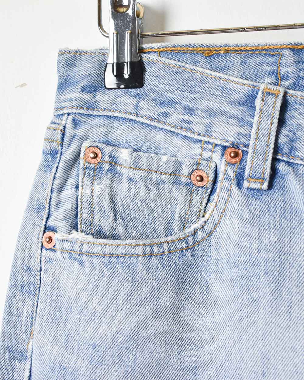 Blue Levi's Raw Hem 501 Jeans - W28 L26
