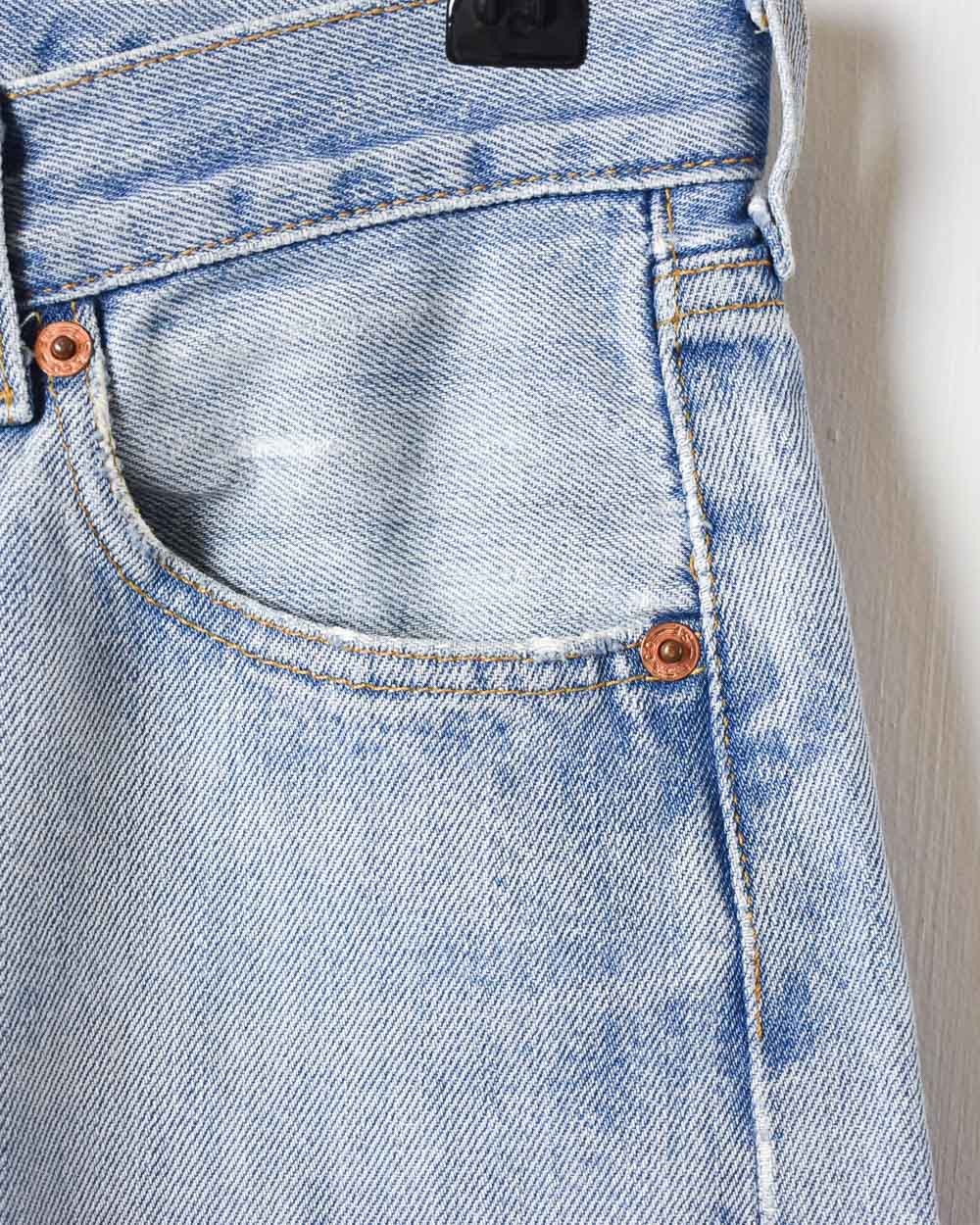 Blue Levi's Raw Hem 501 Jeans - W28 L26