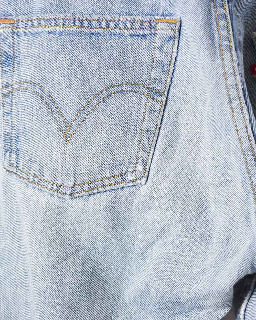 Blue Levi's Raw Hem 501 Jeans - W28 L26