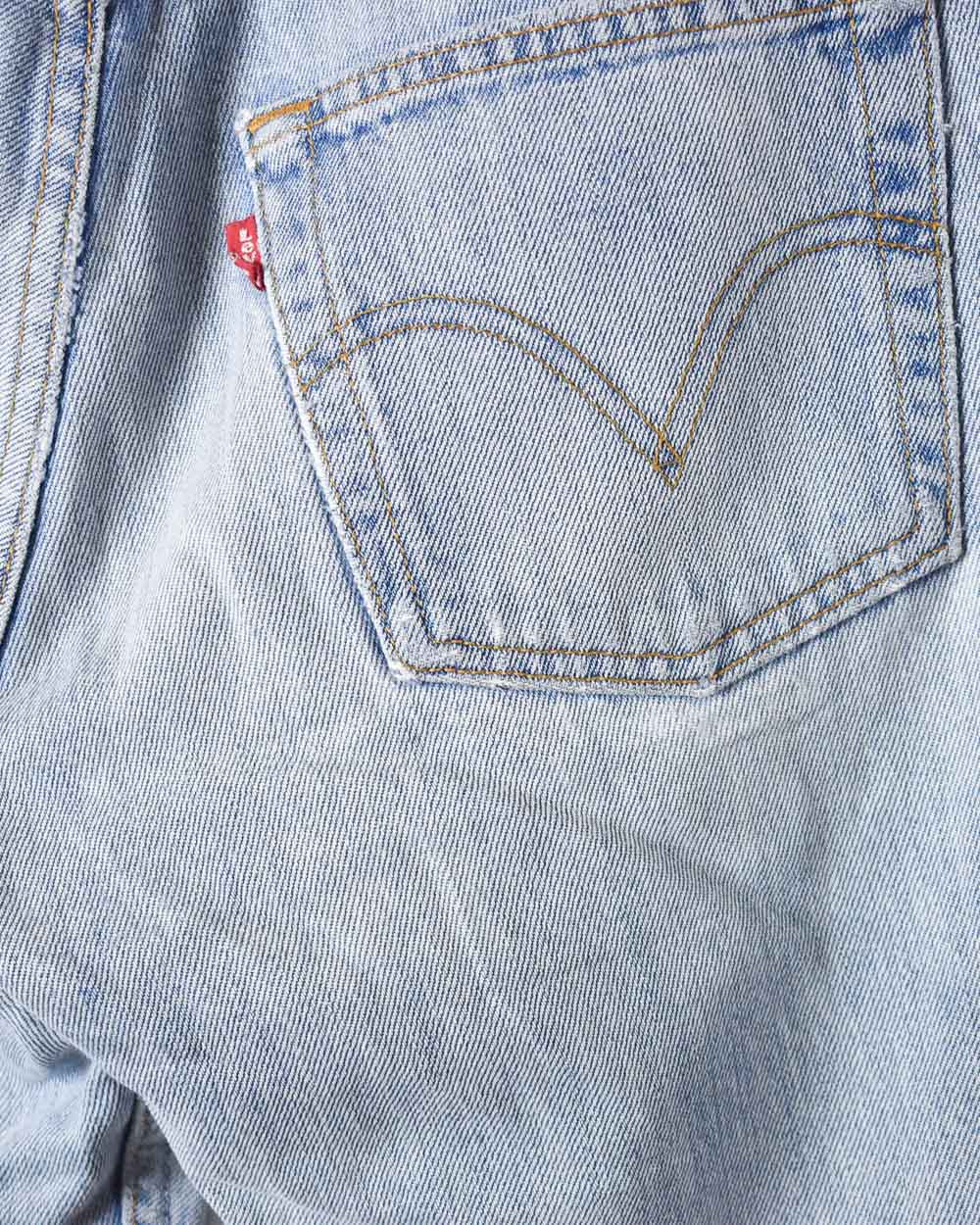 Blue Levi's Raw Hem 501 Jeans - W28 L26