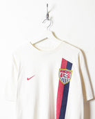 White Nike Team USA Soccer T-Shirt - Large