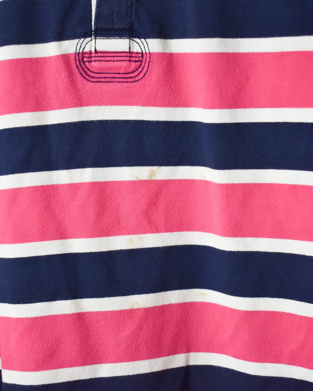 Pink Polo Ralph Lauren Striped Rugby Shirt - Medium Women's