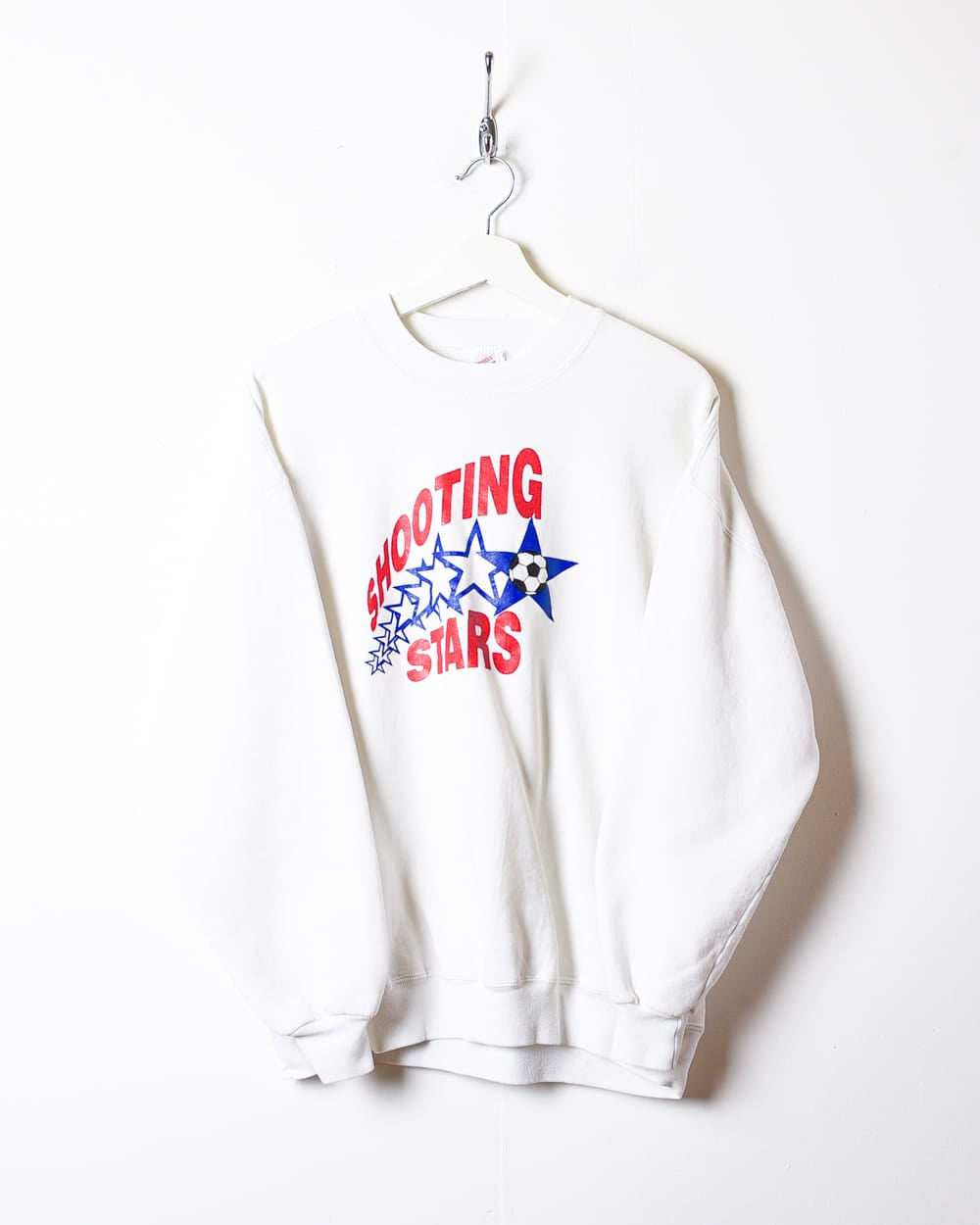 White Football Shooting Stars Sweatshirt - Medium