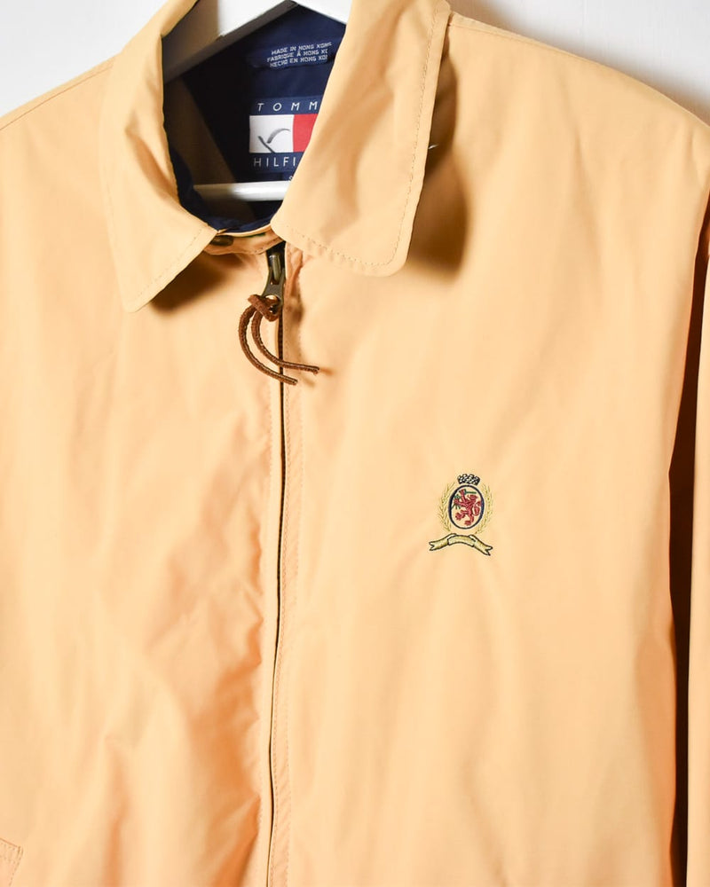 Vintage 90s Yellow Tommy Hilfiger Fleece Lined Harrington Jacket ...