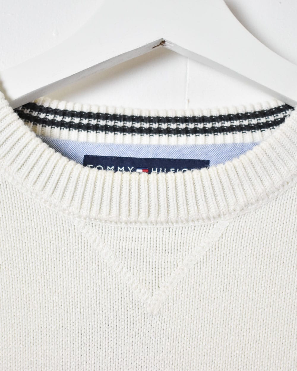 Neutral Tommy Hilfiger Knitted Sweatshirt - Small