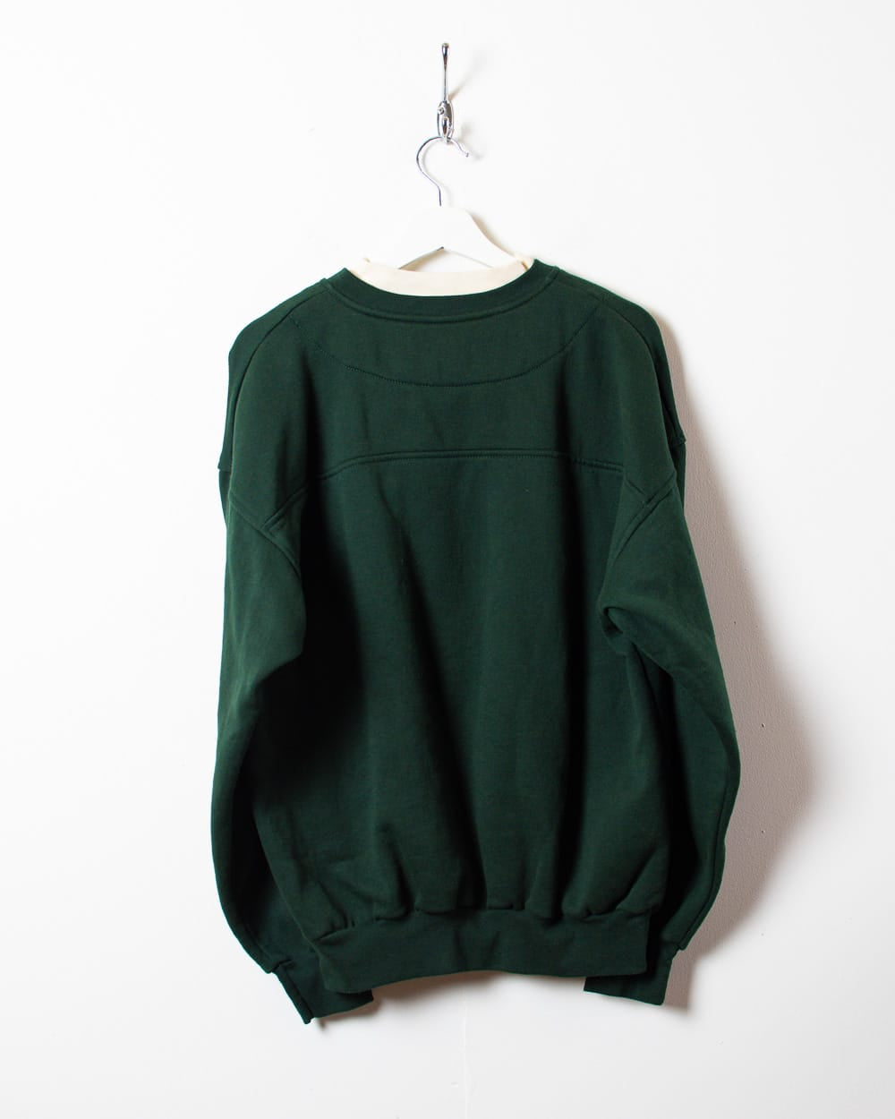 Green Vancouver Canada Double Collar 1/4 Button Sweatshirt - Medium