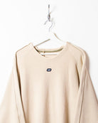 Neutral Nike Textured Sweatshirt - Large