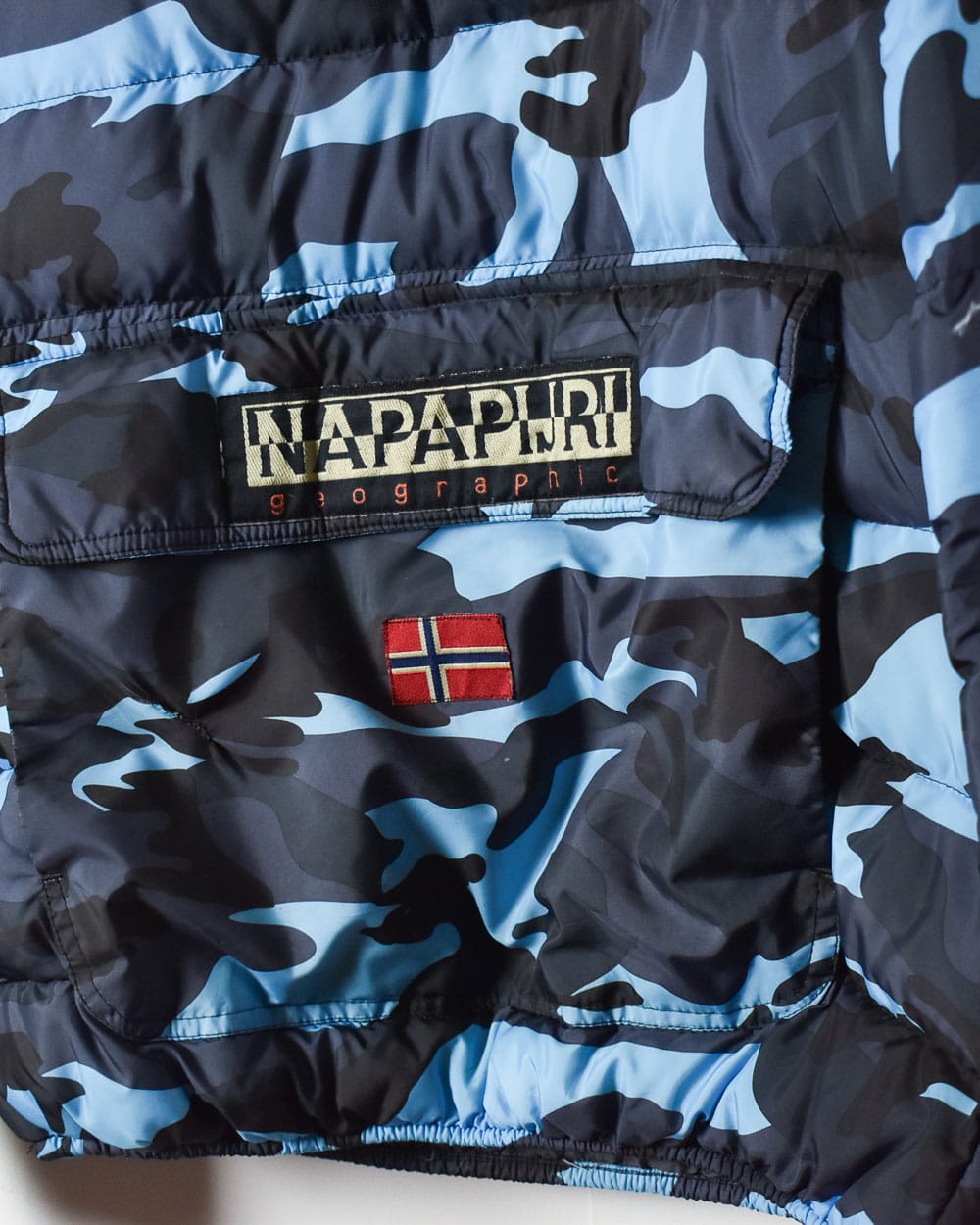Black Napapijri Hooded 1/4 Zip Puffer Jacket - Medium
