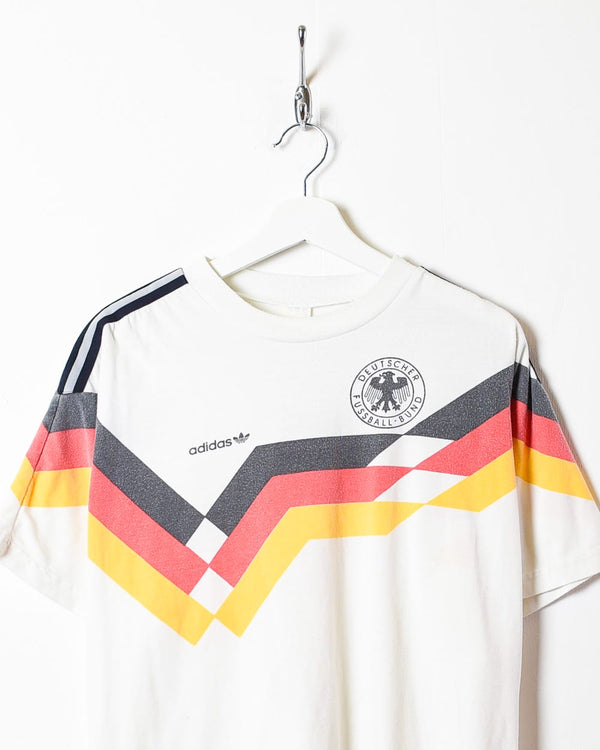 White Adidas Germany 1988 Home Football T-Shirt - Medium