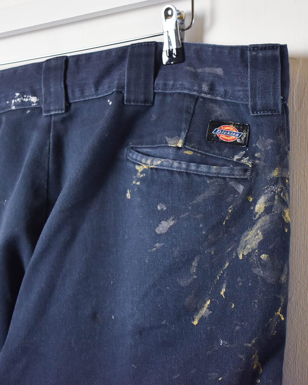 Navy Dickies Workwear Relaxed Painters Cargo Trousers - W40 L31