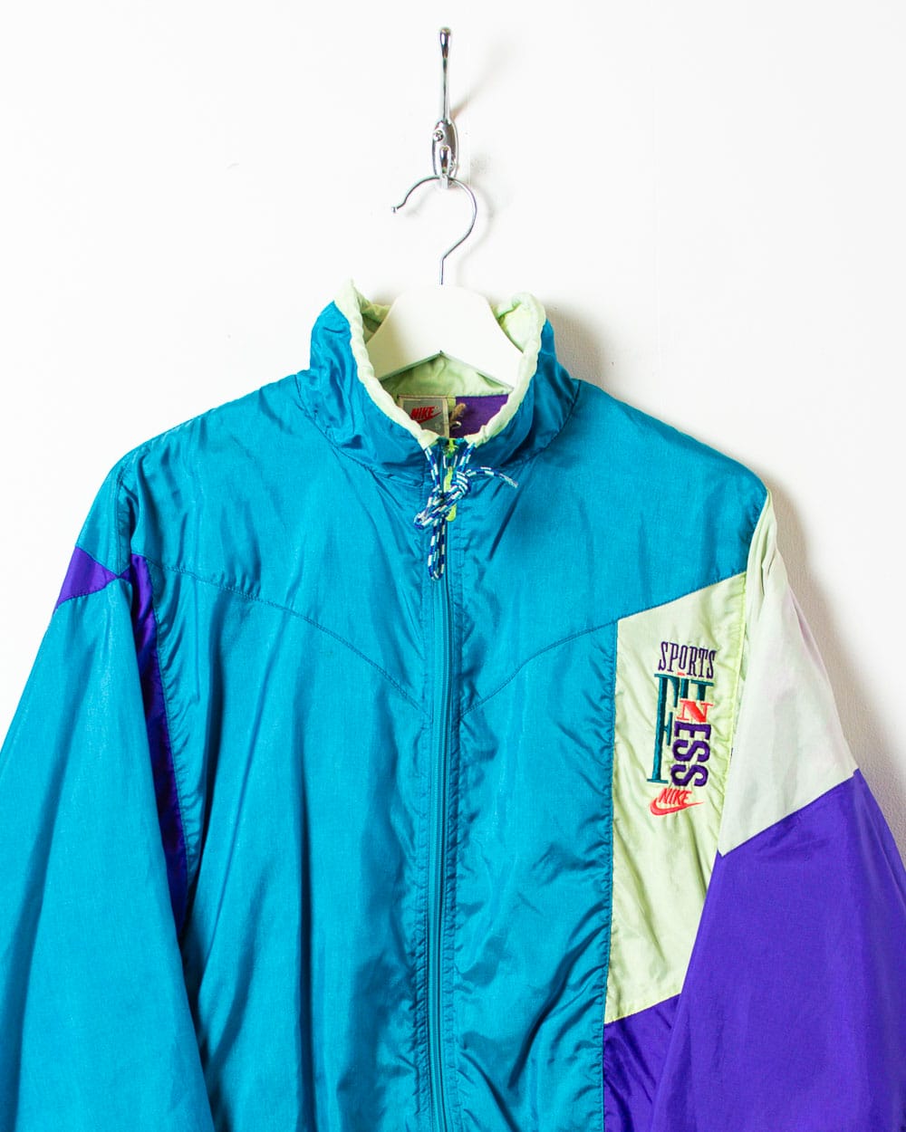 Vintage 90s Green Nike Sports And Fitness Windbreaker Jacket - X