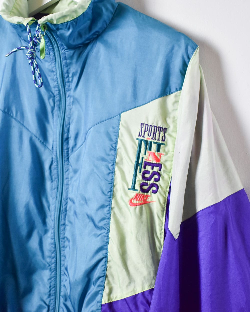 Vintage 90s Green Nike Sports And Fitness Windbreaker Jacket - X