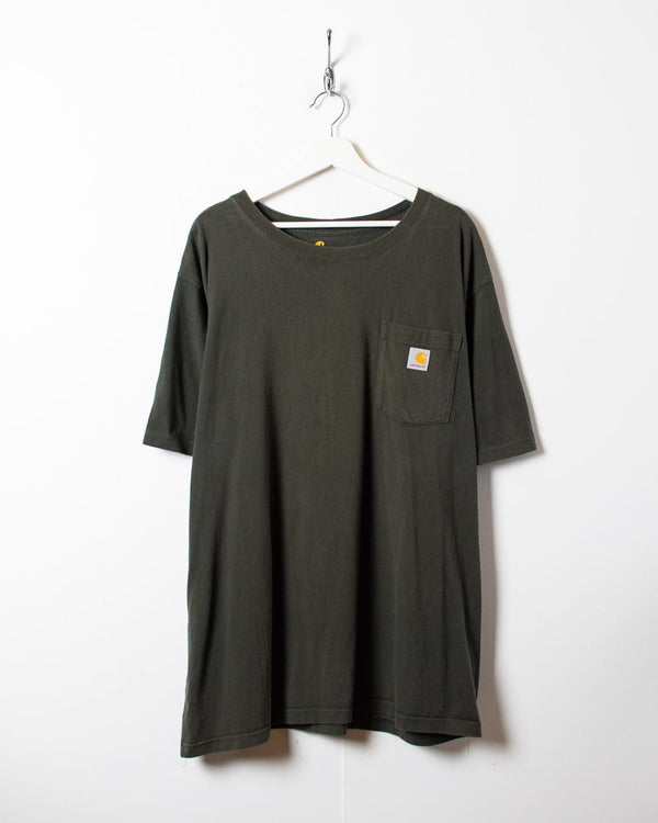 Khaki Carhartt Pocket T-Shirt - XX-Large