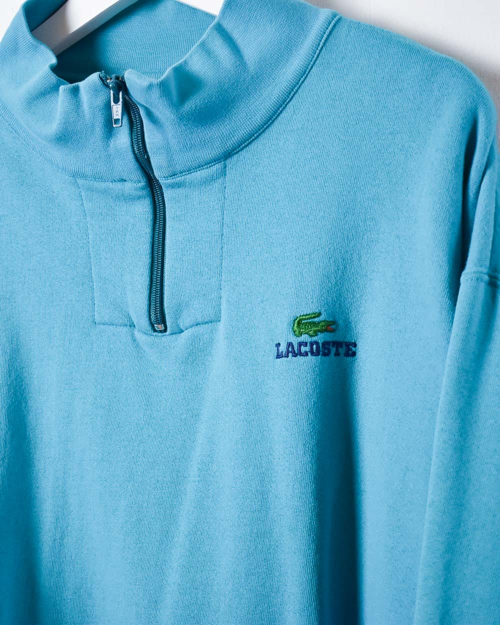 Blue Izod Lacoste 80s 1/4 Zip Sweatshirt - Small