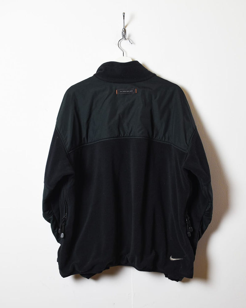 Vintage 00s Black Nike ACG Double Zip Through Fleece - X-Large