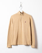 Neutral Polo Ralph Lauren 1/4 Zip Sweatshirt - Small