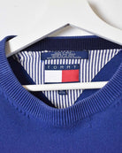 Blue Tommy Hilfiger Knitted Sweatshirt - Large