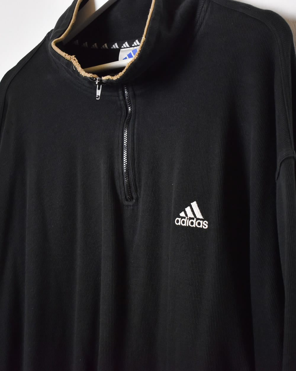 Black Adidas 1/4 Zip Sweatshirt - X-Large