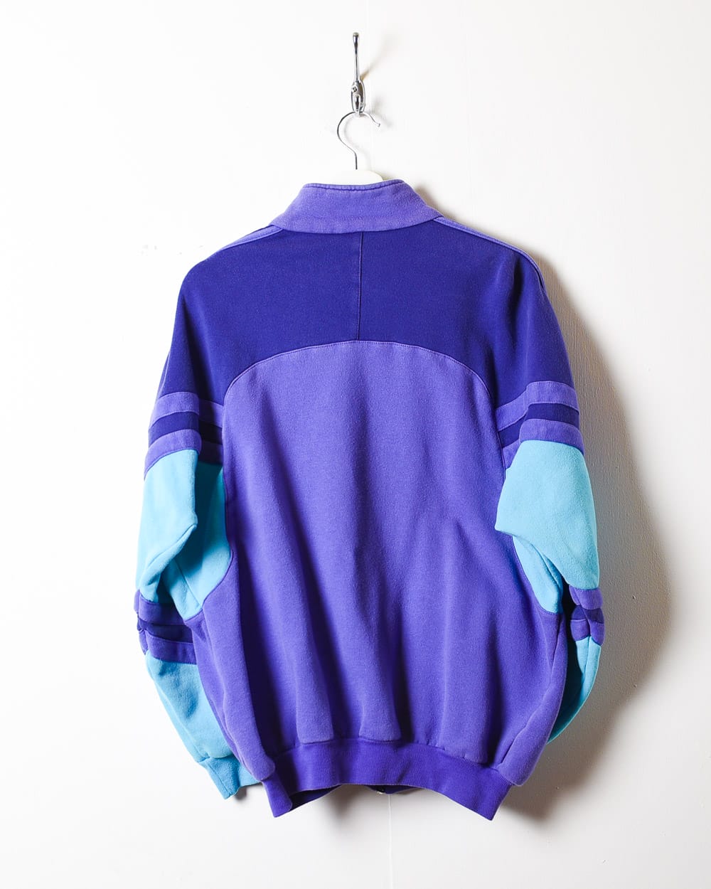 Purple Adidas Zip-Through Sweatshirt - Large