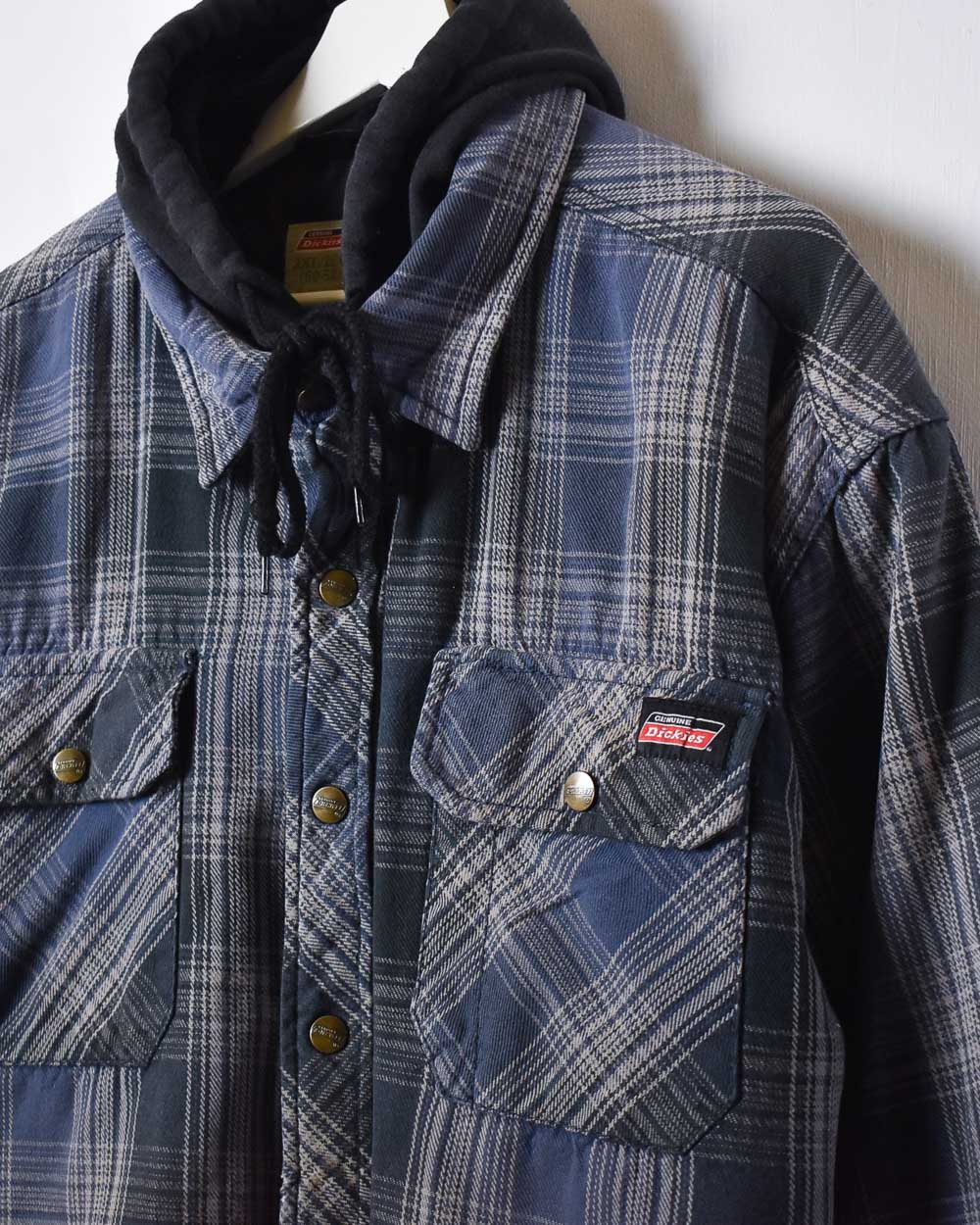 Navy Dickies Quilted Flannel Overshirt - XX-Large