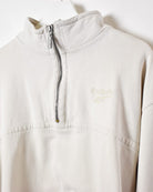 Neutral Reebok 1/4 Zip Sweatshirt - Large