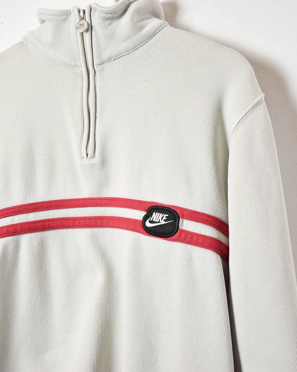 Neutral Nike 1/4 Zip Sweatshirt - Small