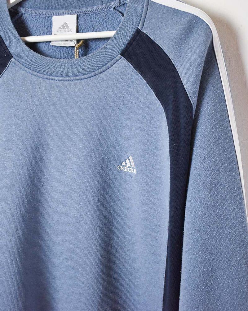 Baby blue store adidas sweatshirt