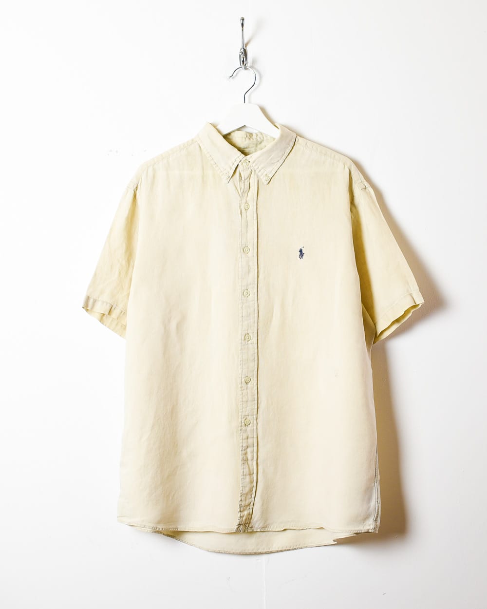 Neutral Polo Ralph Lauren Linen Short Sleeved Shirt - X-Large
