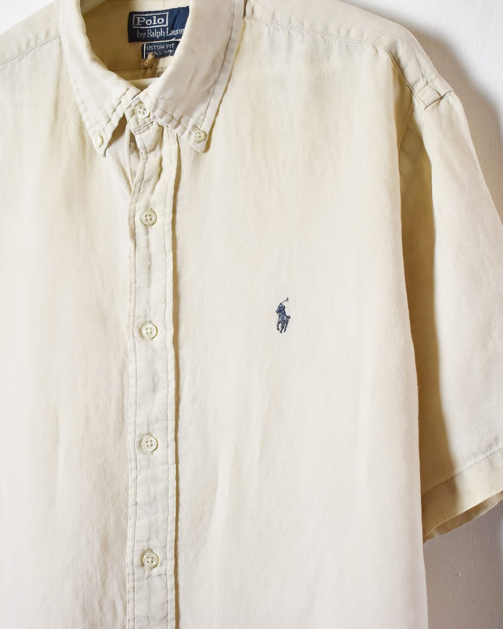 Neutral Polo Ralph Lauren Linen Short Sleeved Shirt - X-Large