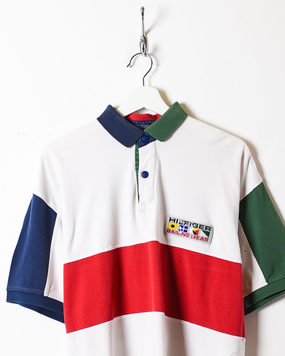 White Tommy Hilfiger Sailing Gear Polo Shirt - Medium