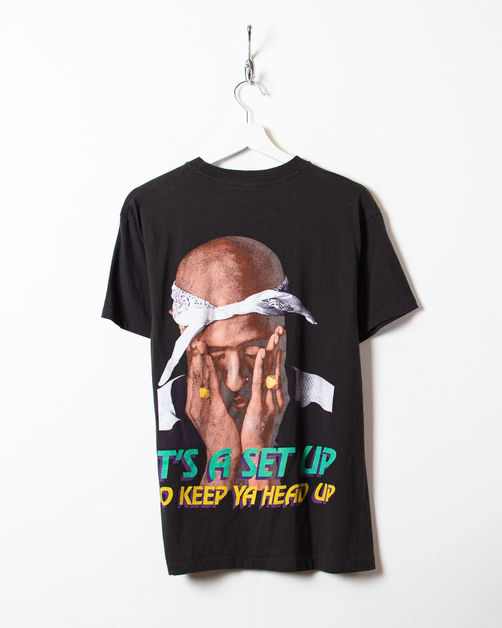 Black Tupac Dear Mama Single Stitch T-Shirt - Medium
