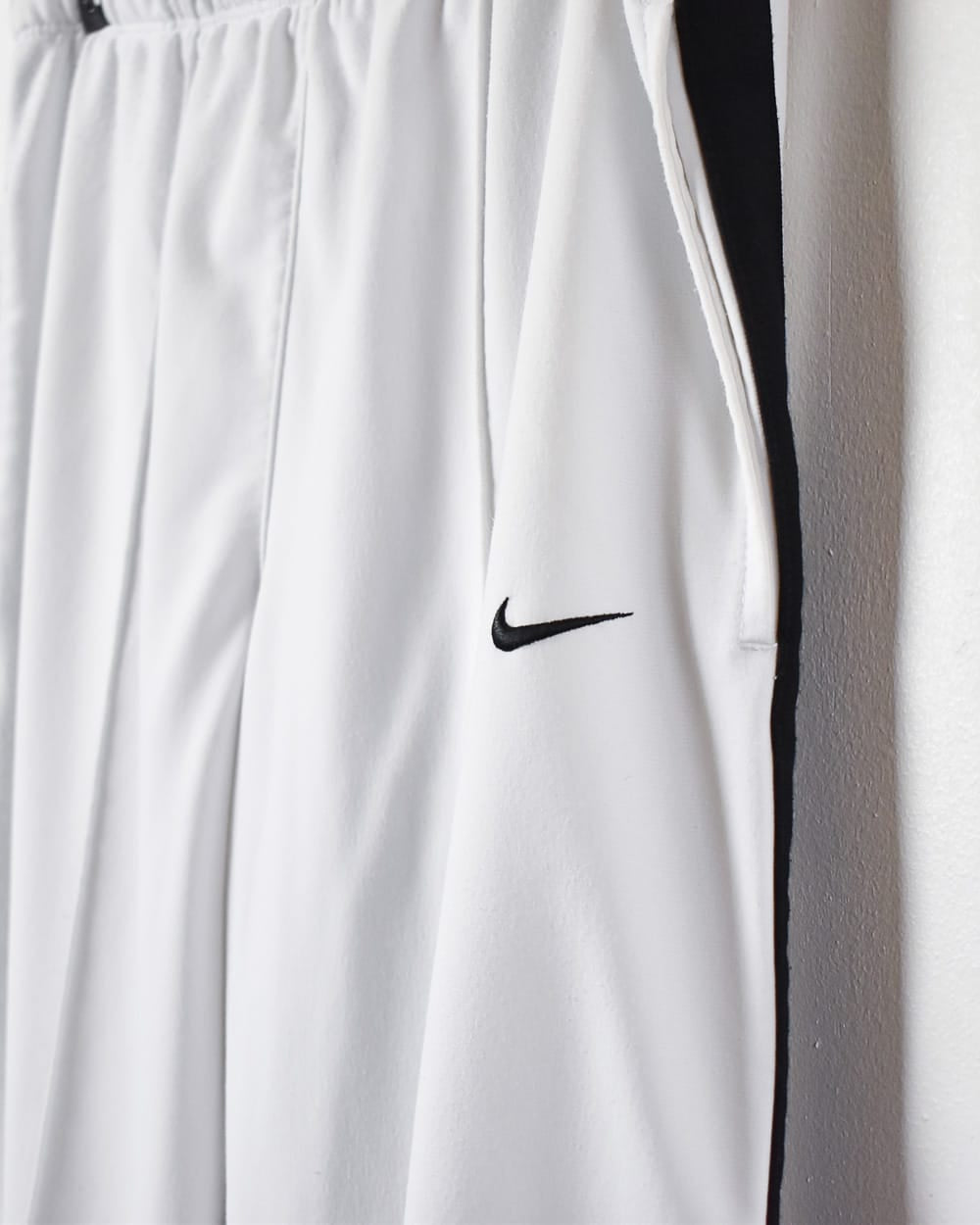 White Nike Tracksuit Bottoms - Large Women's