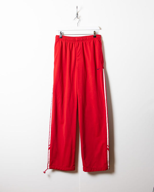 Red Nike Tracksuit Bottoms - Large Women's