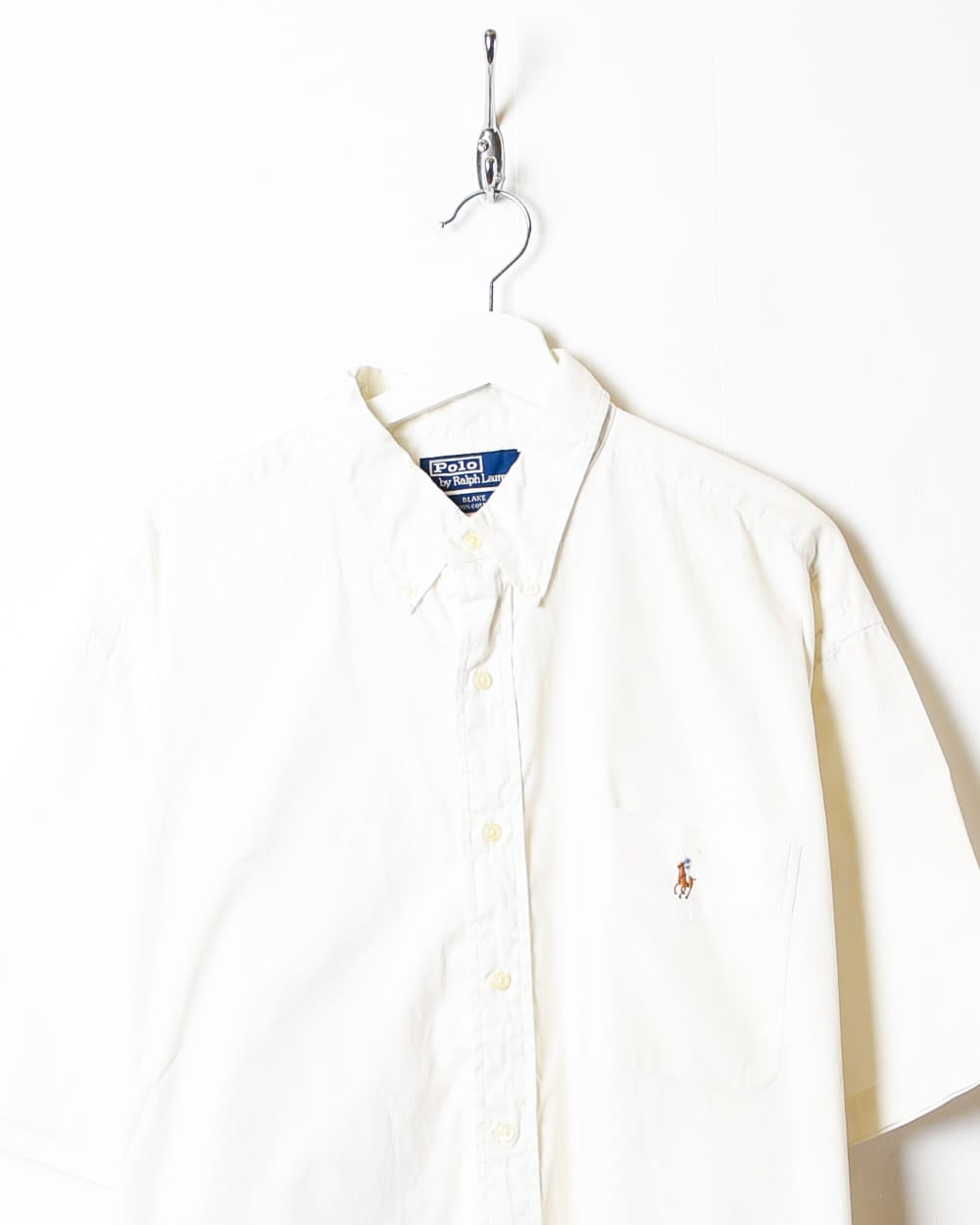 White Polo Ralph Lauren Blake Short Sleeved Shirt - X-Large