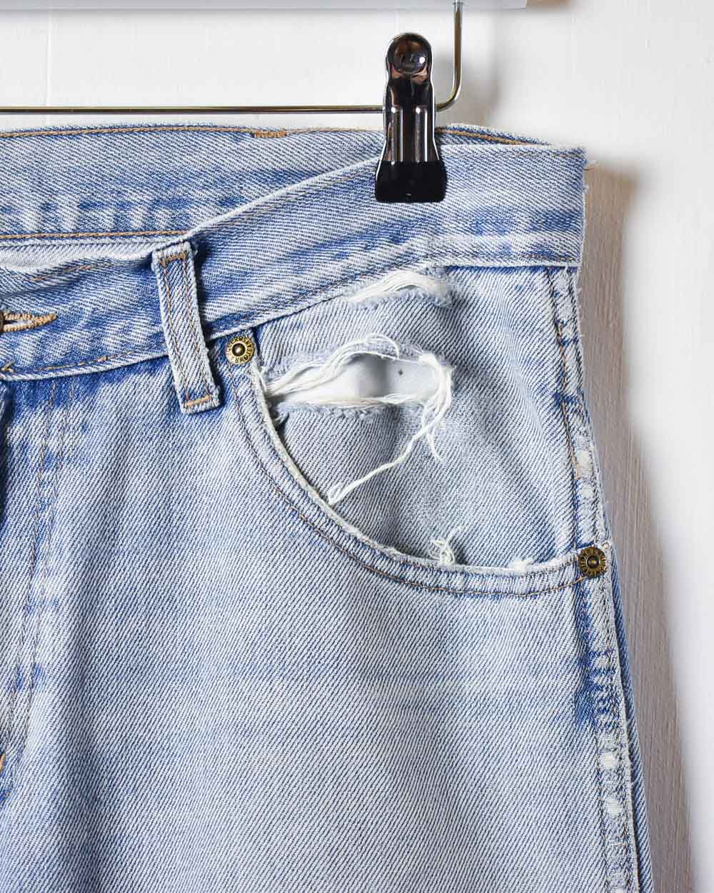 Blue Wrangler Lightly Distressed Jeans - W32 L32