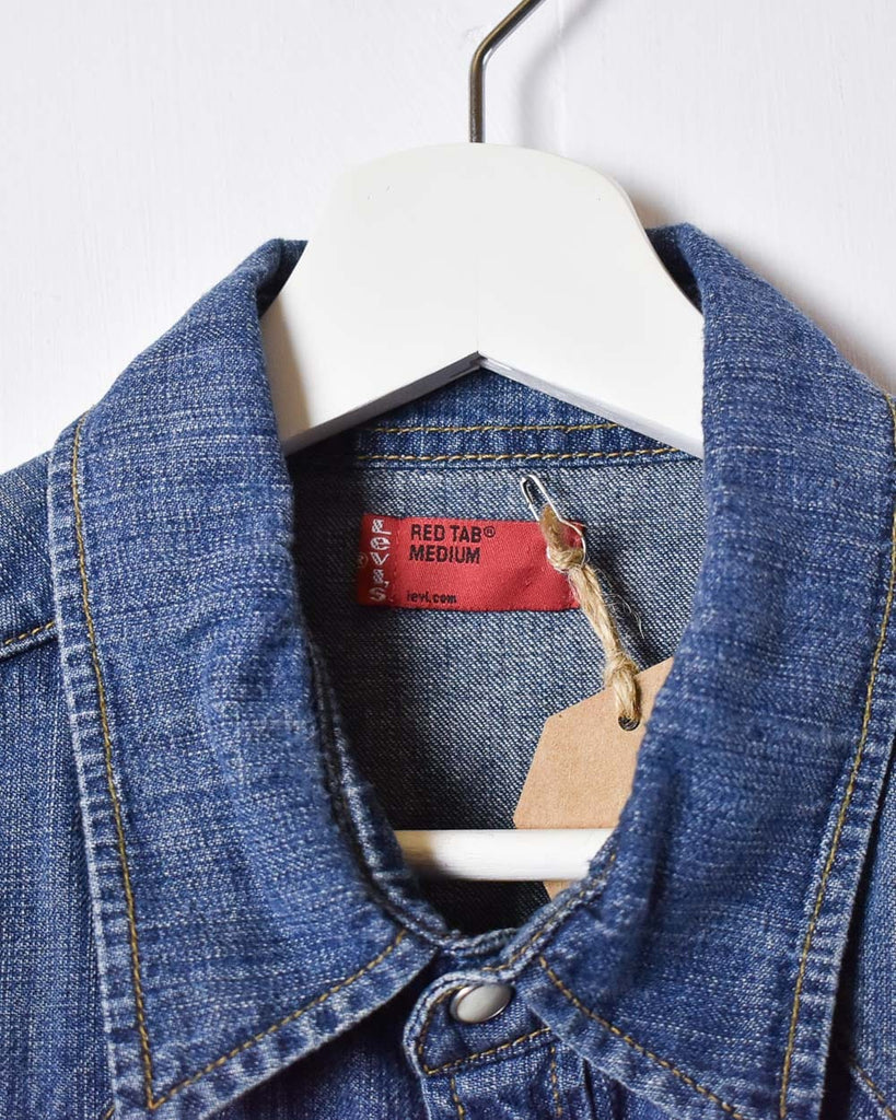 Vintage 00s Blue Levi's Red Tab Denim Shirt - Medium Cotton– Domno