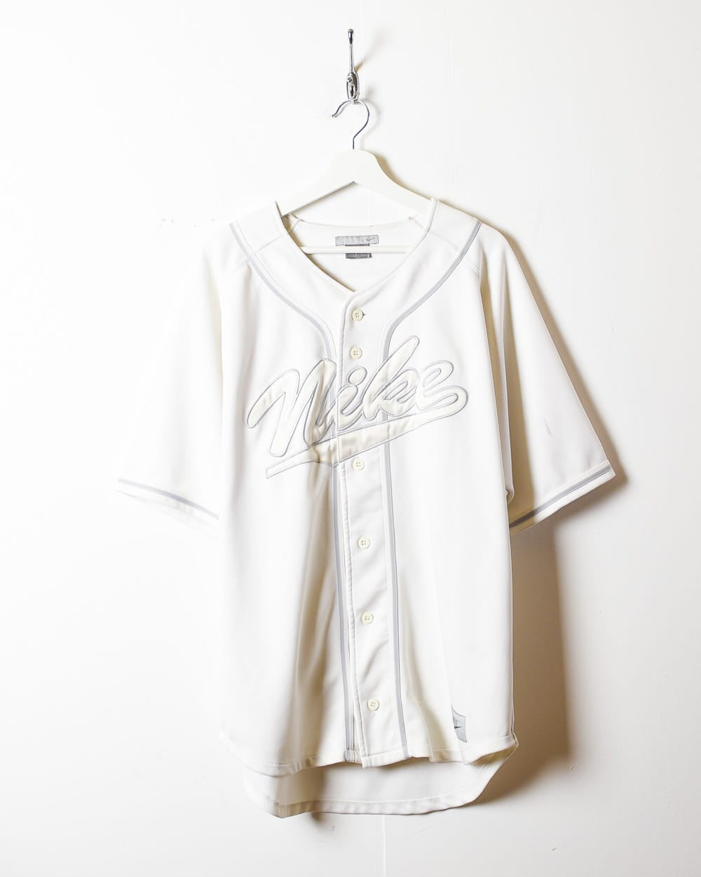 Vintage 00s White Nike Baseball Jersey - X-Large Polyester– Domno Vintage