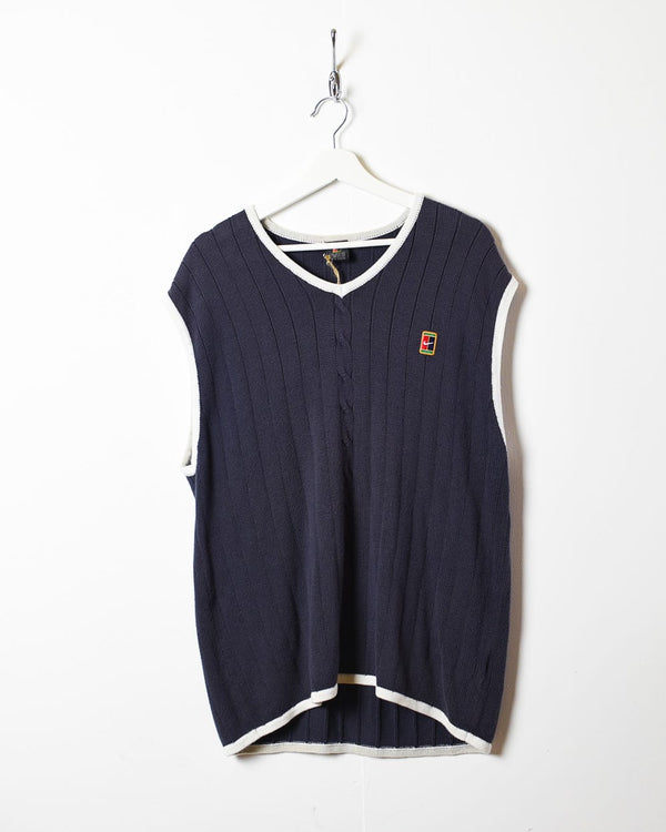 Navy Nike Challenge Court Knitted Sweater Vest - Large