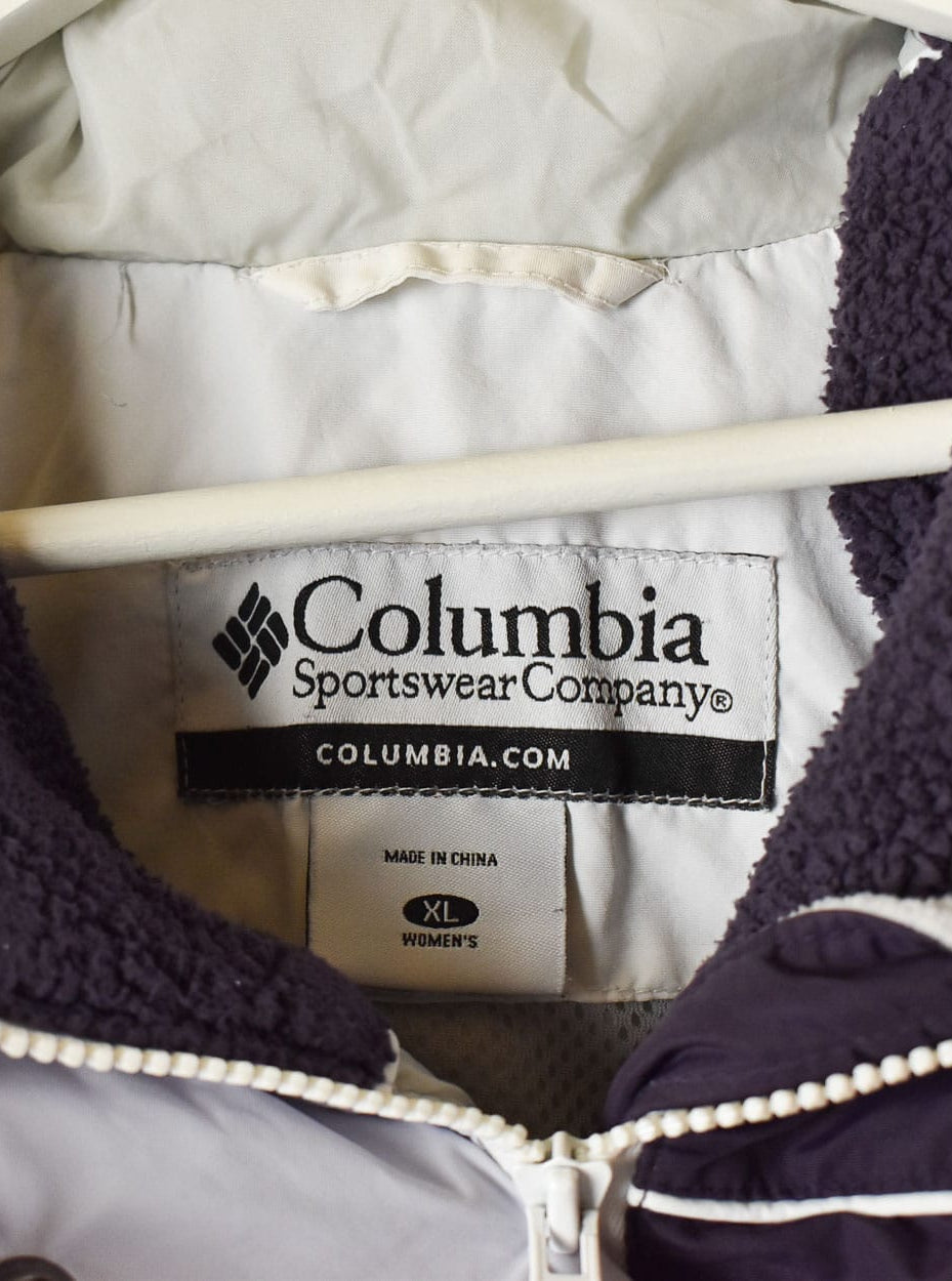 Purple Columbia Hooded Fleece Lined Coat - X-Large Women's