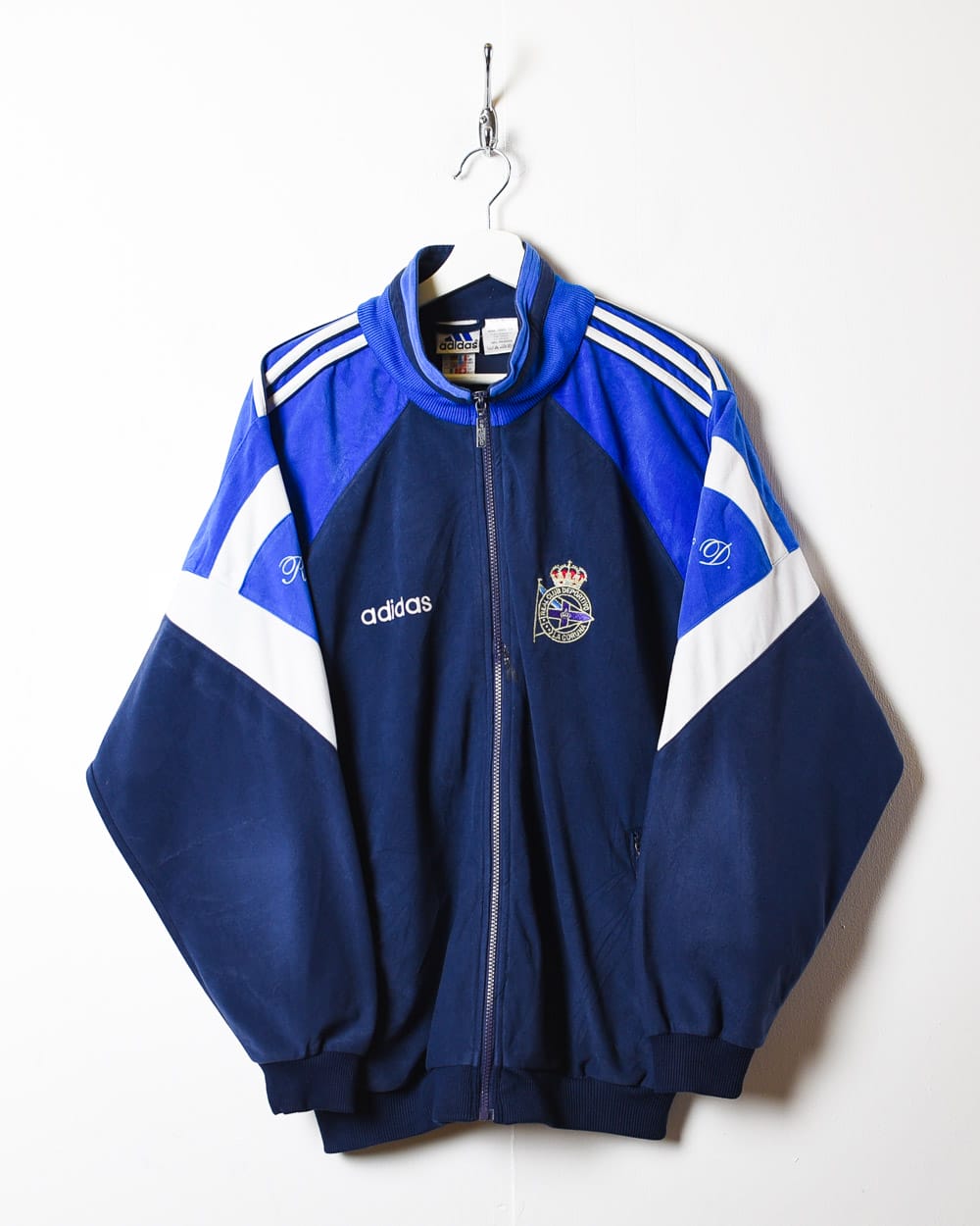 Navy Adidas Real Deportivo FC 1996/98 Tracksuit Top - Large
