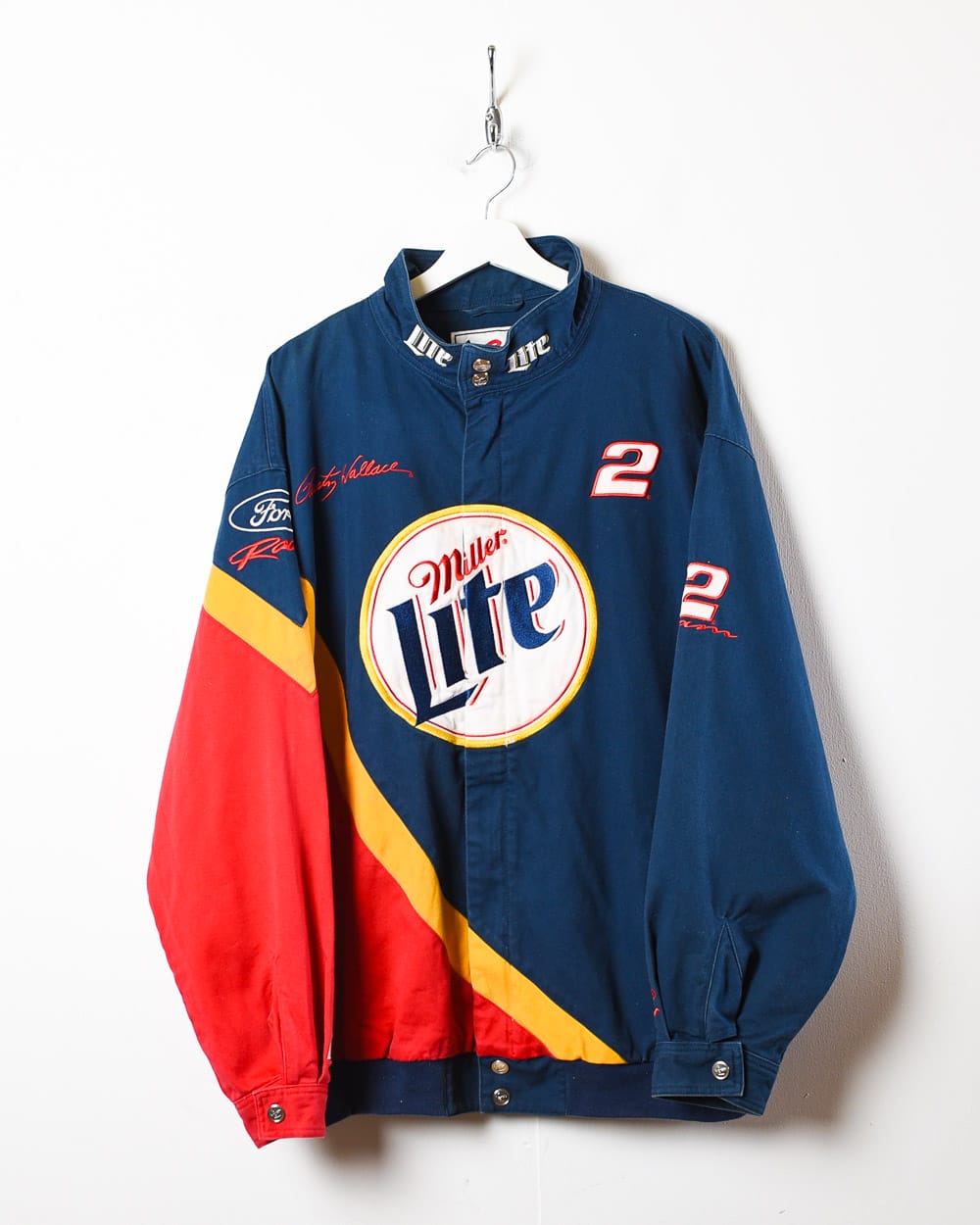 Navy Chase Authentic Nascar Miller Lite Racing Jacket - X-Large