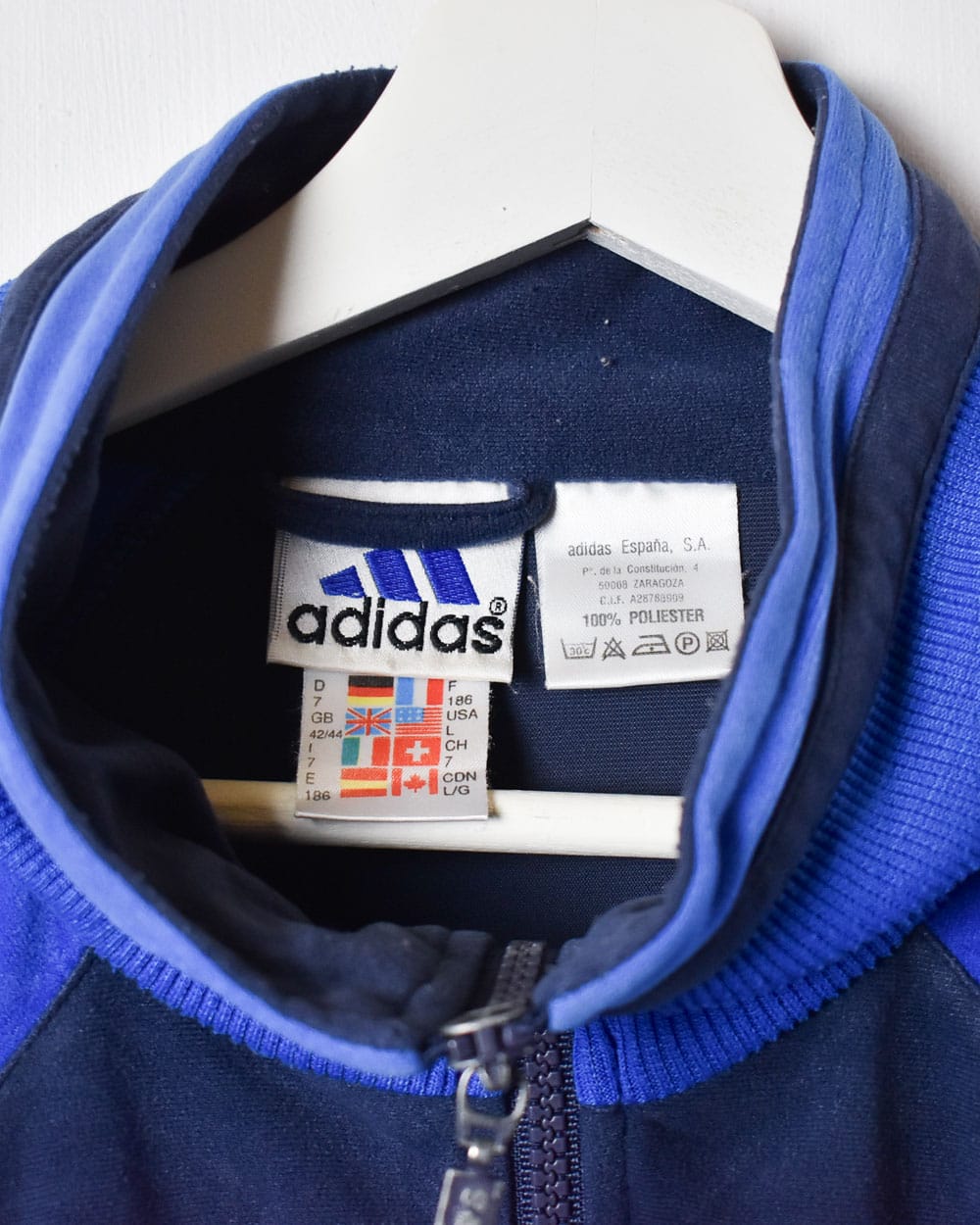 Navy Adidas Real Deportivo FC 1996/98 Tracksuit Top - Large