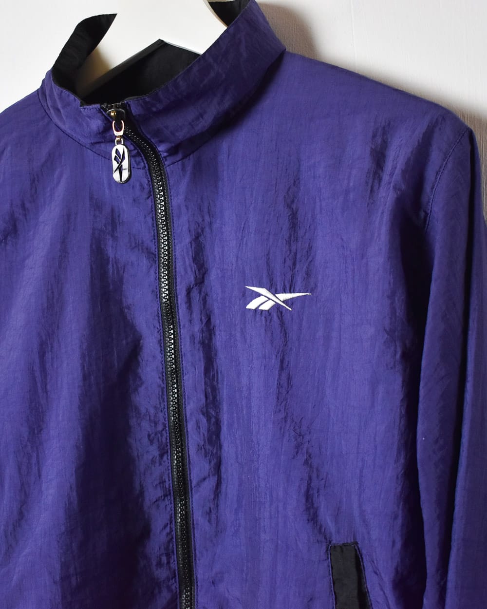 Purple Reebok Windbreaker Jacket - Medium Women's