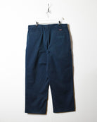 Navy Dickies Double Knee Trousers - W38 L30